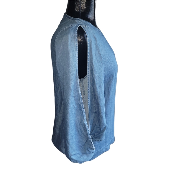 Vero Moda Blue Open Seam Arm Top XS - Picture 3 of 6
